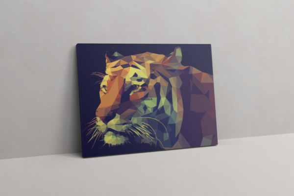 Mosaic Tiger Head Canvas Paint by Numbers Kit