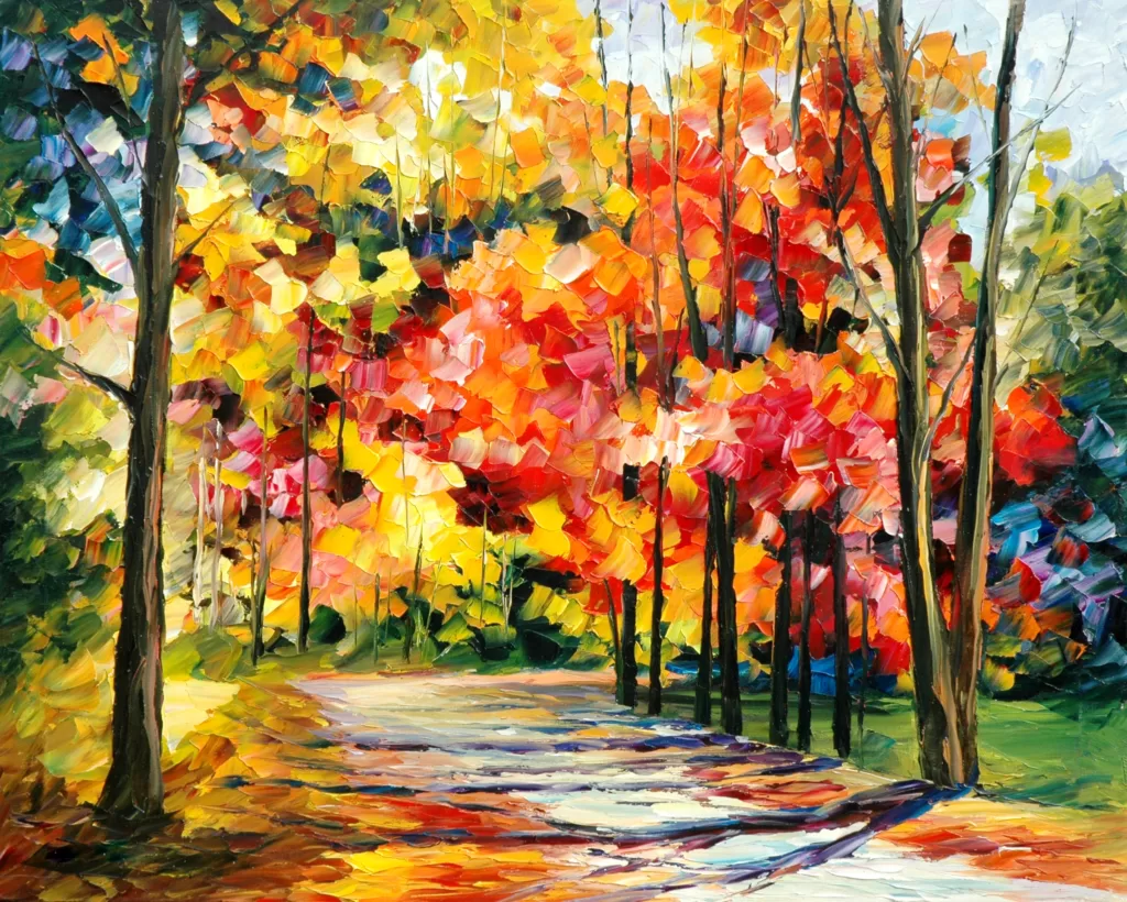 Autumn Tree Walkway - Paint by Numbers - Paint by Numbers Kit