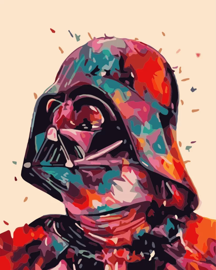 Colourful Darth Vader - Paint by Numbers - Paint My Numbers