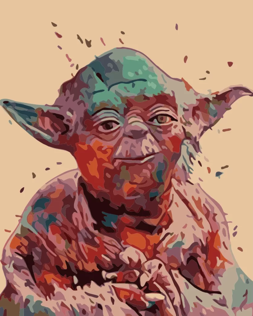 Colourful Yoda Paint by Numbers Paint My Numbers